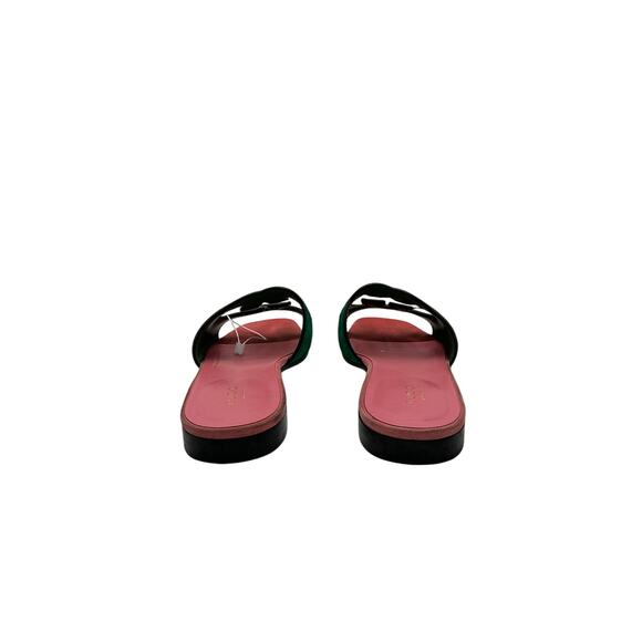 Gucci Green Suede Interlocking G Cutout Sandals Size 7.5 - Picture 5 of 6